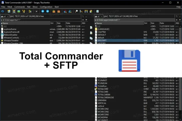 Total Commander + SFTP + návod na kopírovanie nastavení TC na nový počítač