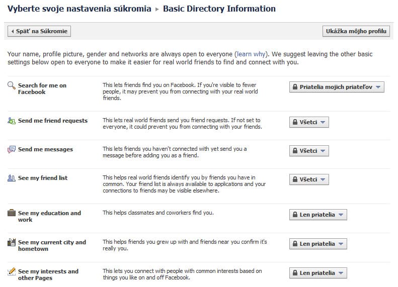 Facebook - základné informácie