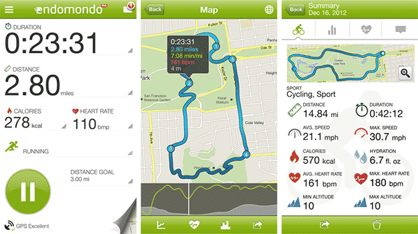 Endomondo - mobil