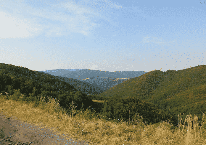 Výhľad z Malej Lehoty pri oprave defektu