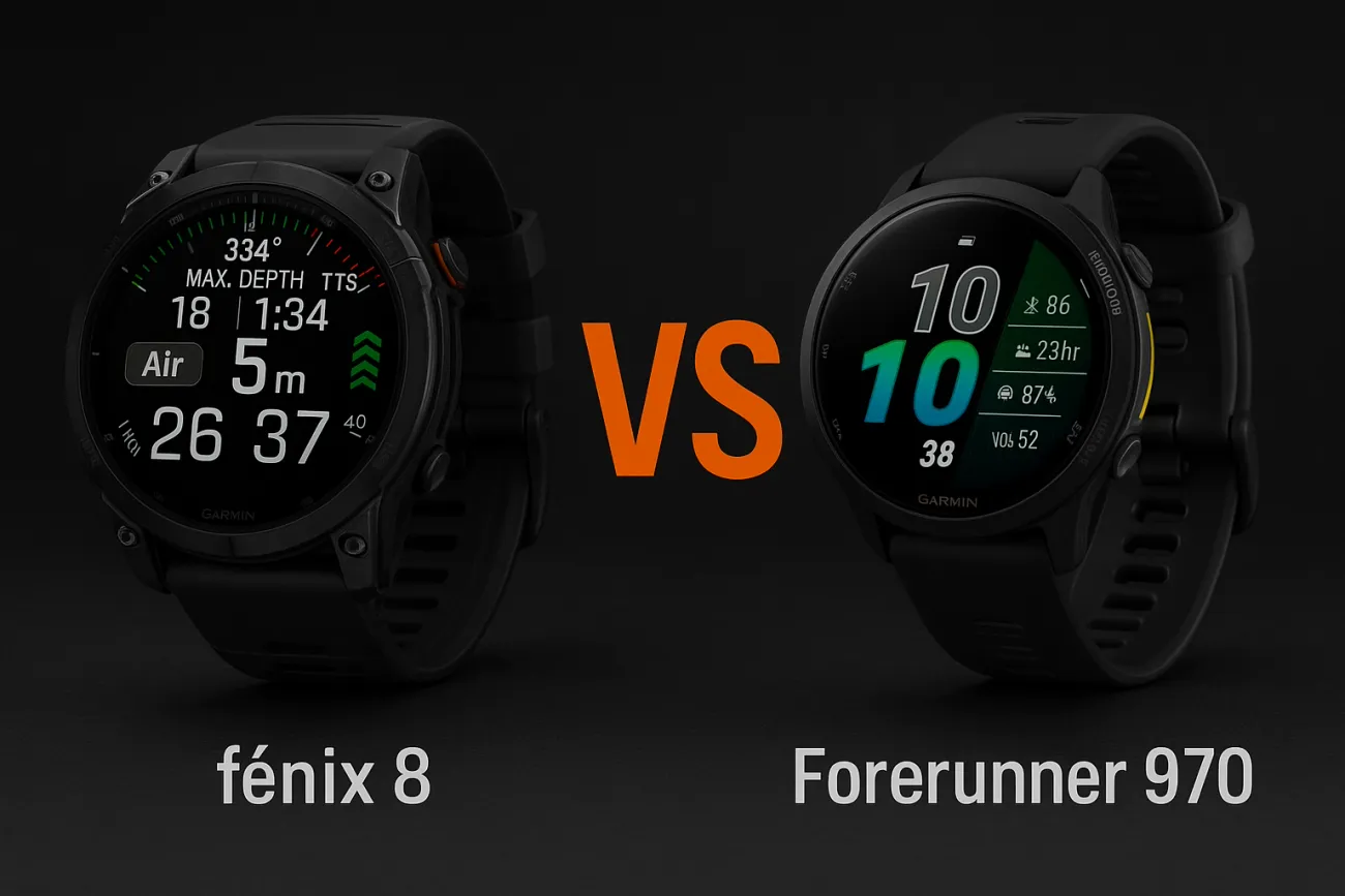 Garmin Fenix 8 vs Garmin Forerunner 970 (porovnanie hodiniek)