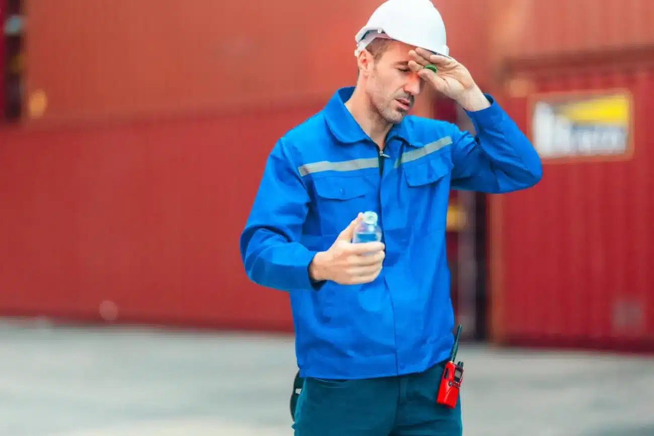 Pracovnik v priemyselnom prostredi znazornujuci potrebu efektivneho a ekologickeho chladenia